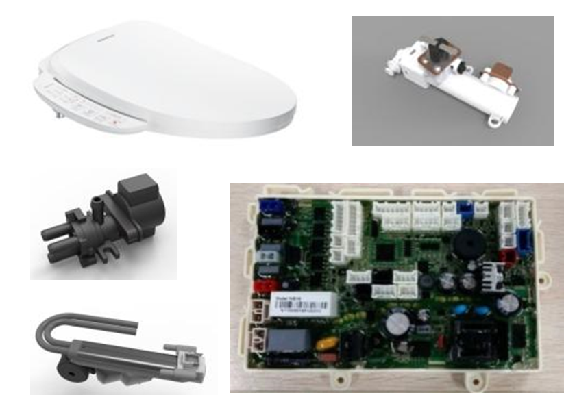 Electronic bidet toilet components